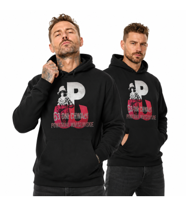 BLUZA Z KAPTUREM PATRIOTYCZNI 63 DNI POLSKA WALCZY